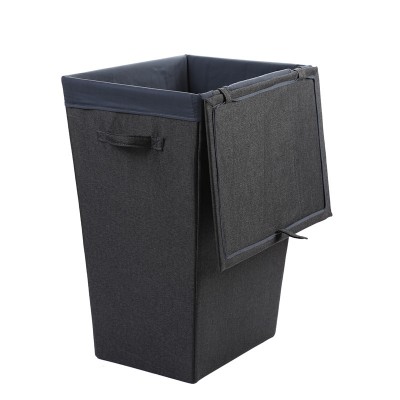 2020 New coming laundry hamper hot sale heavy duty linen-like grey big size laundry basket storage bin