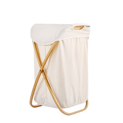 Nature eco-friendly collapisible OEM custom logo bamboo_laundry_basket hot selling in USA