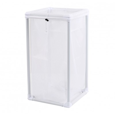 2019 New Clothing Use Stocked Feature Laundry Basket for Hotel Home PVC Frame Foldable Mesh Laundry Hamper with Removable Bag