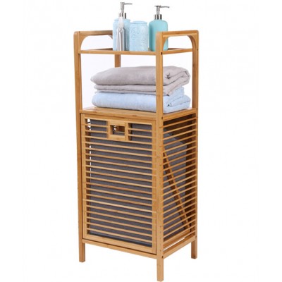 Home Clothing Drying Rack Bamboo Frame Storage Box Drawer Organizer Shelves Large-capacity Laundry Bin